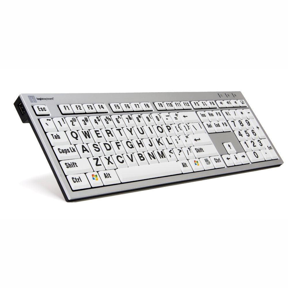 Toetsenbord Logic Keyboard (zwart wit) - AZERTY BE - KOBA Vision
