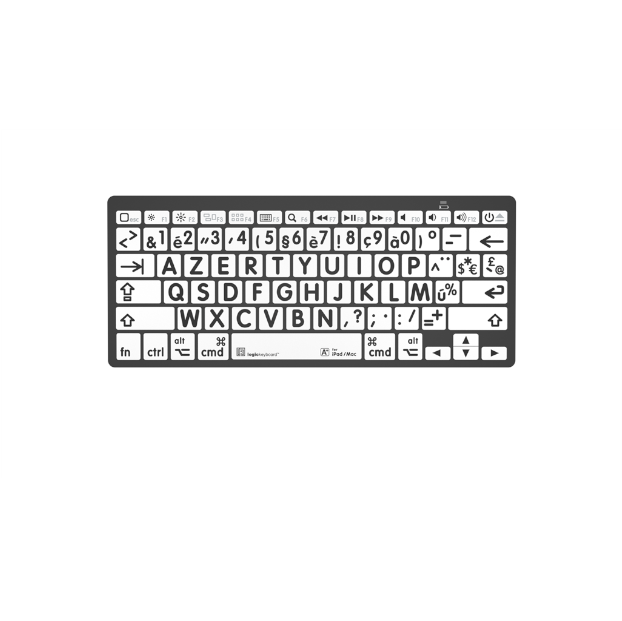 Prestatie comfort Schildknaap Mini BlueTooth Toetsenbord LogicKeyboard (zwart op wit) - KOBA Vision