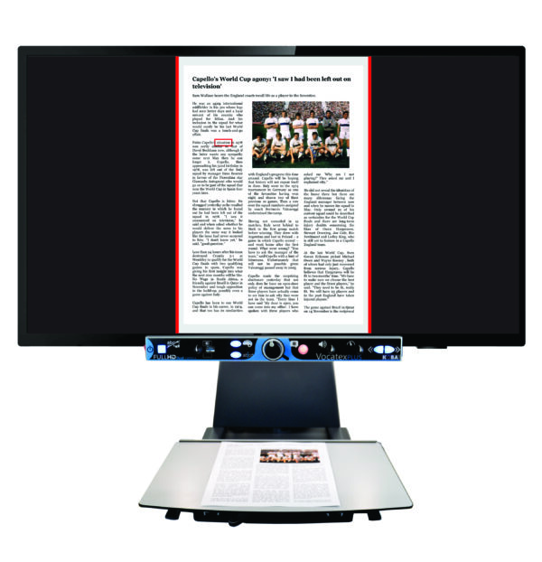 Voorleesloep Vocatex Plus 4 met 32 inch scherm - Volledige pagina